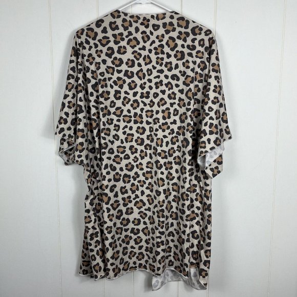 Tees2UrDoor Women Kimono L/XL Animal Print Lightweight Short Sleeve Multicolor - Picture 2 of 5